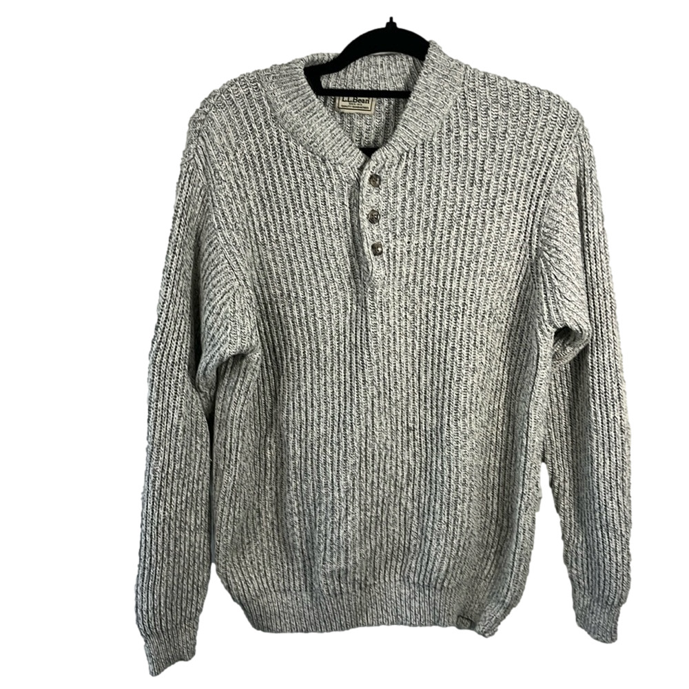 L.L. Bean Men's Heathered Gray Crewneck Sweater